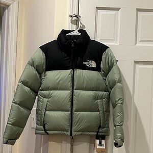 The North Face Black and Olive Puffer Jacket